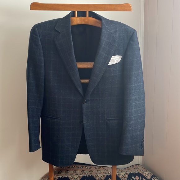 Canali Size 36R/46EU Blue with silver and yellow check - Picture 2 of 16